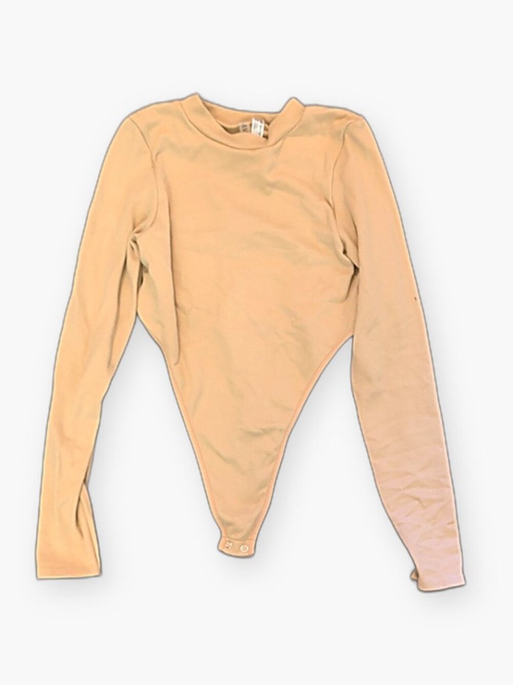 Long-Sleeve Cream Bodysuit Size Small Medium